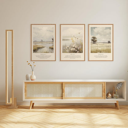 HPINUB Christian Bible Verse Framed Canvas Wall Art Set,Modern Scripture Floral Wall Decor,Vintage