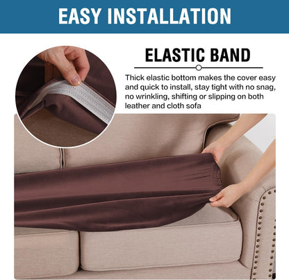 H.VERSAILTEX Velvet Stretch Individual Couch Cushion Cover Plush Cushion Slipcover for Loveseat