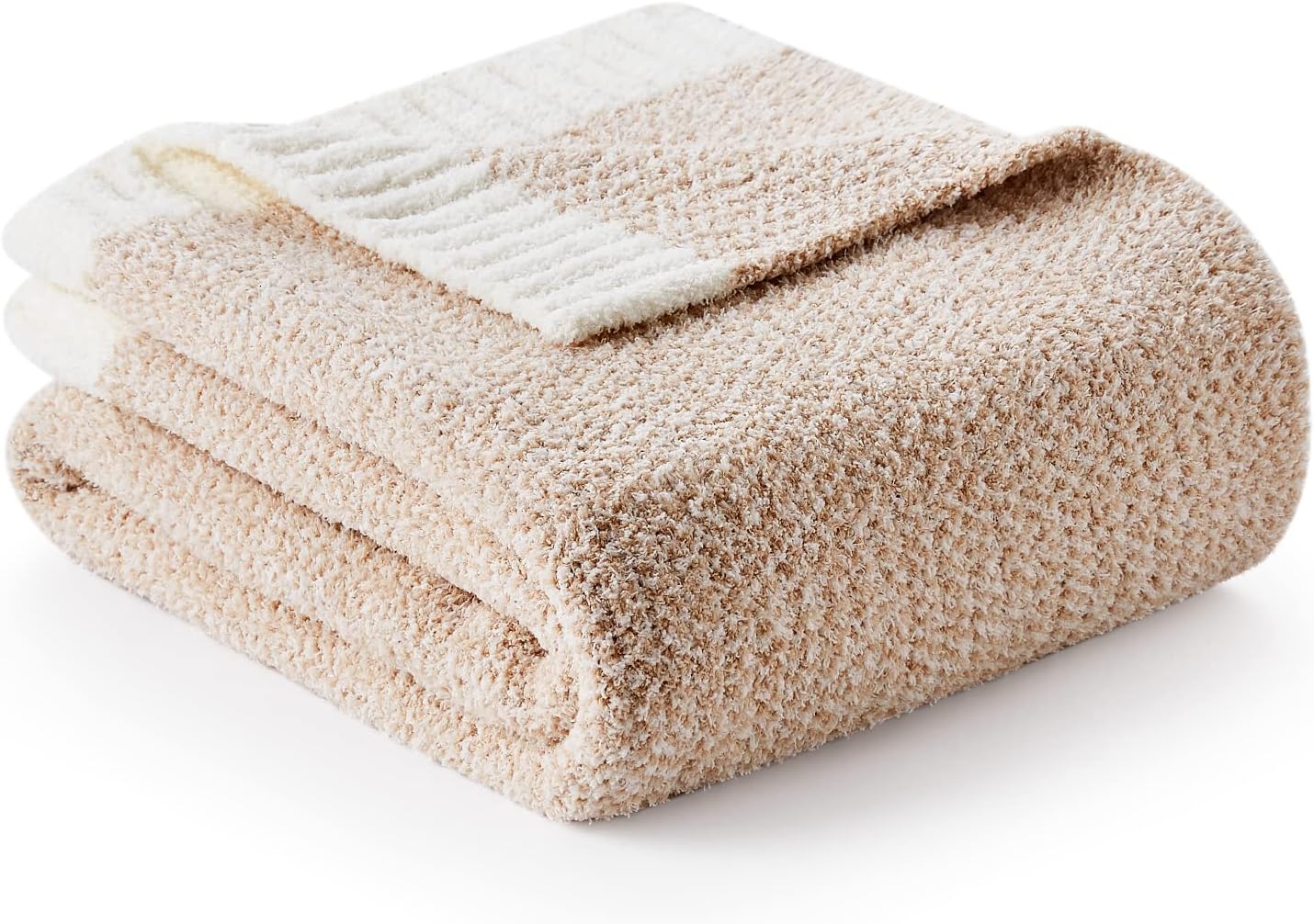 Snuggle Sac Twin XL Bed Blanket 66x90 inches, Super Soft Warm Beige Blankets for Bed, Living Room