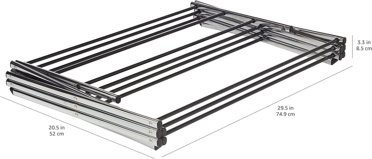 Amazon Basics Foldable Portable Laundry Drying Rack for Indoor Air Drying Clothing, 14.5 x 29.5 x
