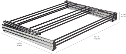 Amazon Basics Foldable Portable Laundry Drying Rack for Indoor Air Drying Clothing, 14.5 x 29.5 x