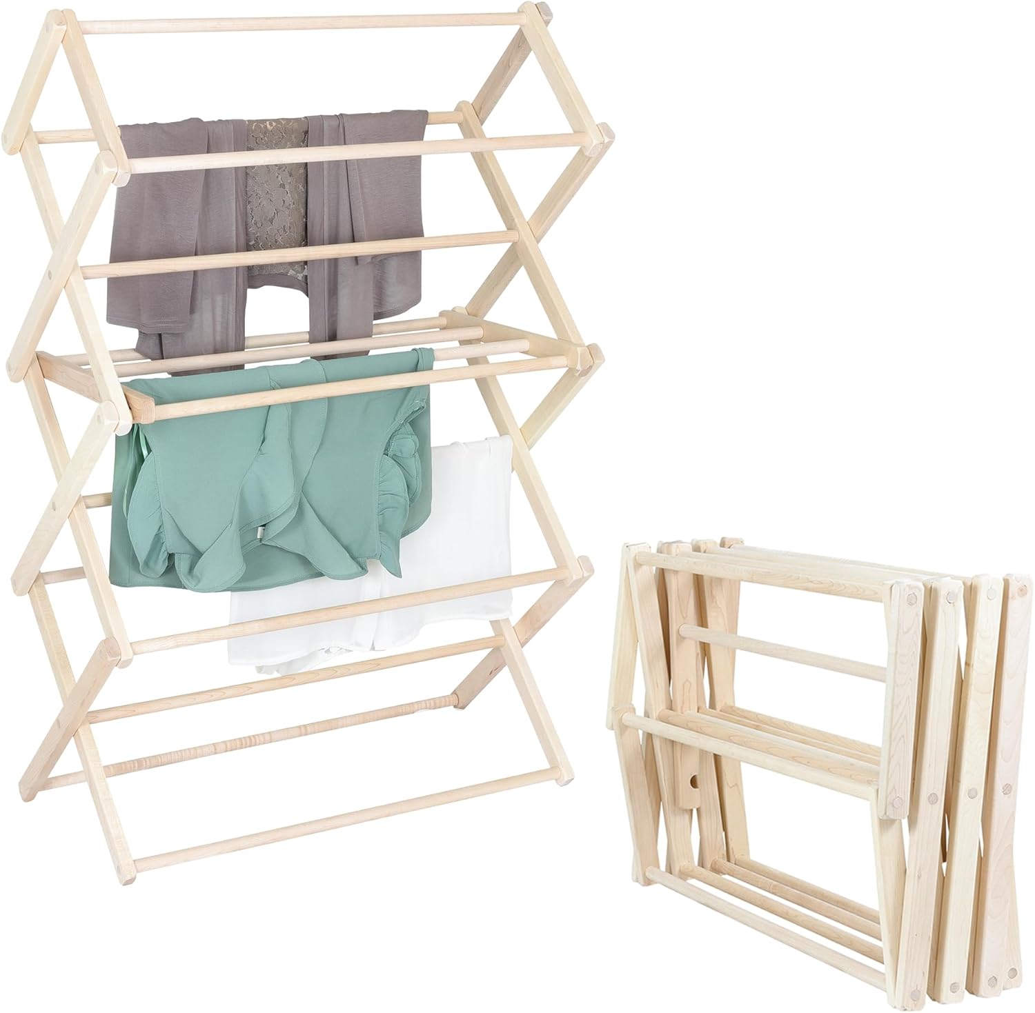 Pennsylvania Woodworks Clothes Drying Rack: Solid Maple Hard Wood Laundry Rack for Sweaters