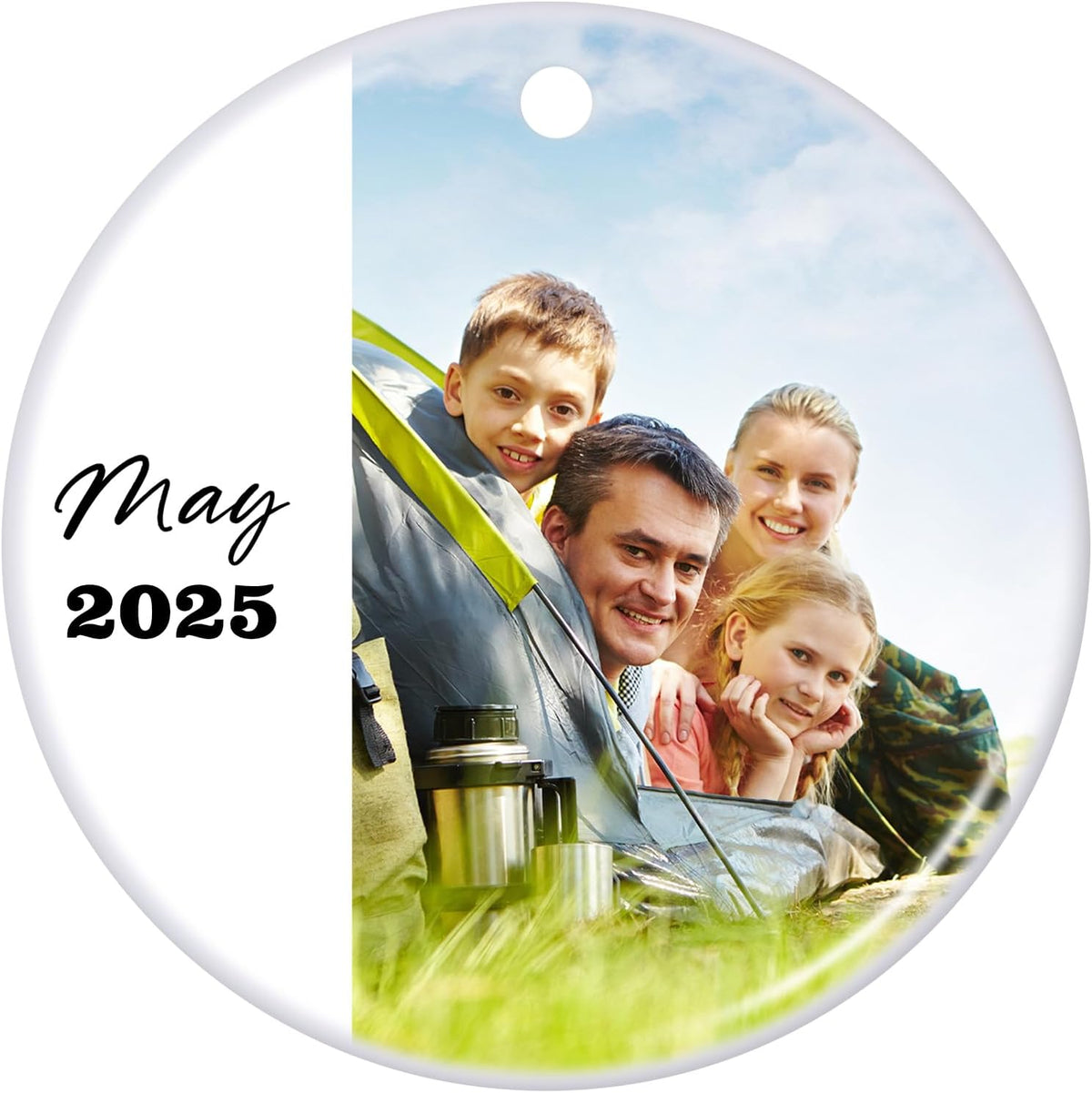 Personalized Christmas Ornaments 2025 Ceramic Custom Photo Text Christmas Ornament Customized Photo
