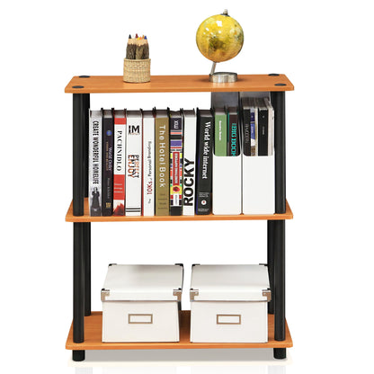 Furinno TURN-N-TUBE Storage Shelves, 3-Tier Book Shelf, Corner Shelf, Toolless Open Shelves, for