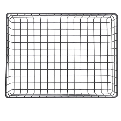 G.E.T. WB-1294-MG Rectangular Metal Storage Wire Basket for Pantry, Produce and More, 9" x 6" x 4"