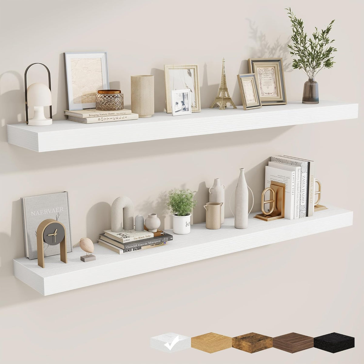 fuqing Floating Shelves for Wall, Bathroom Shelf Wall Mounted for Storage, Shelves with Invisible