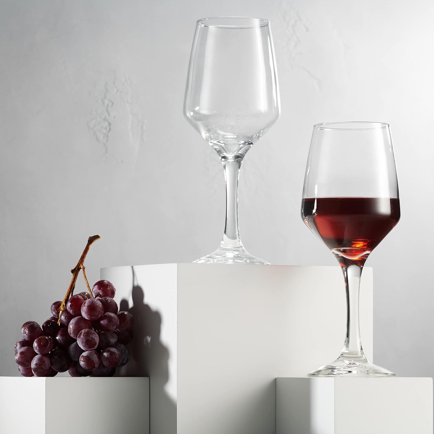 Godinger Wine Glasses, Italian Made Red Wine Glasses, Wine Glass, Stemmed Drinking Glasses, Glass