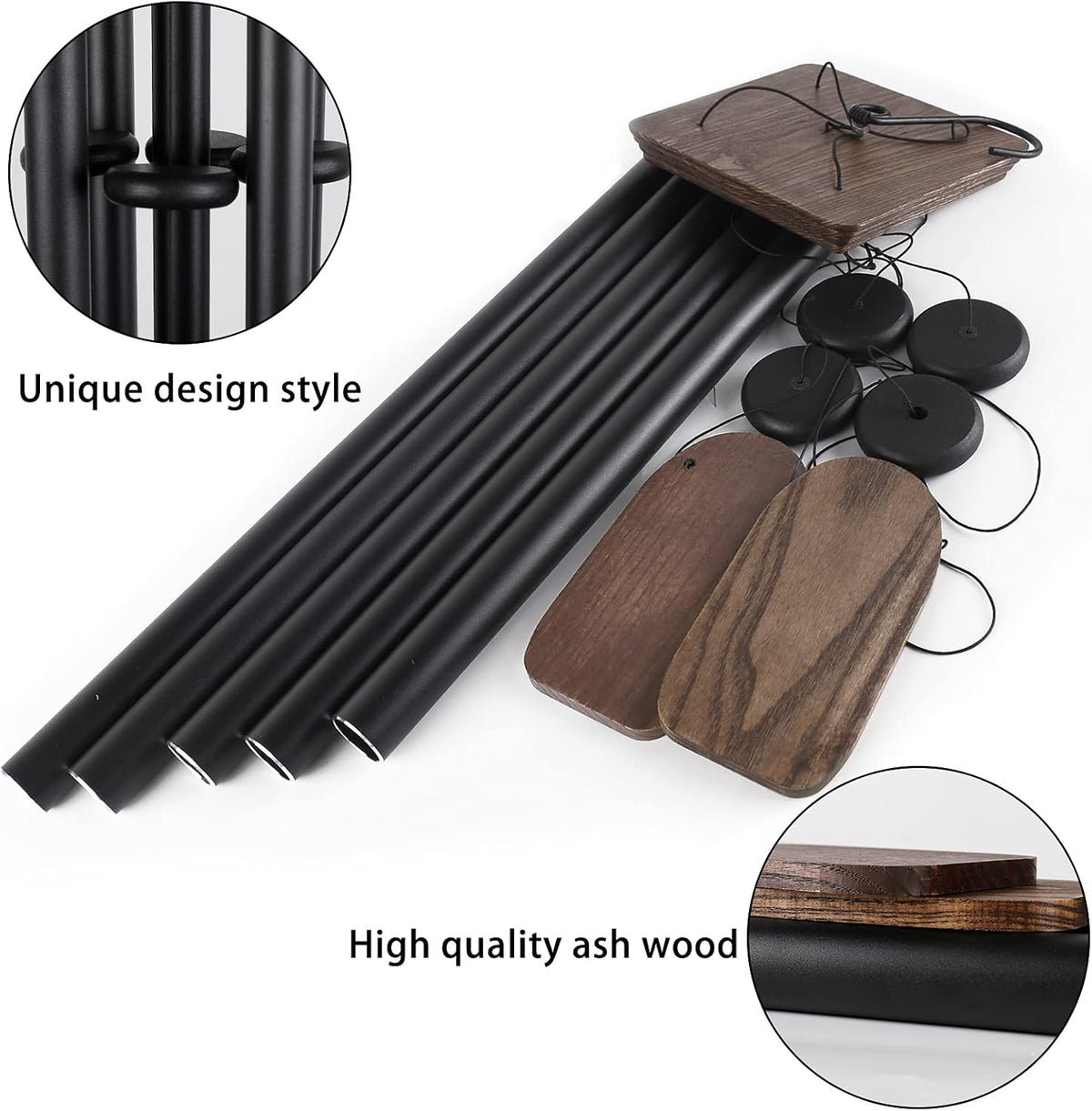 48" Large Wind Chimes for Outside Deep Tone, Wood Wind Chimes Outdoor Clearance, Memorial Gifts for