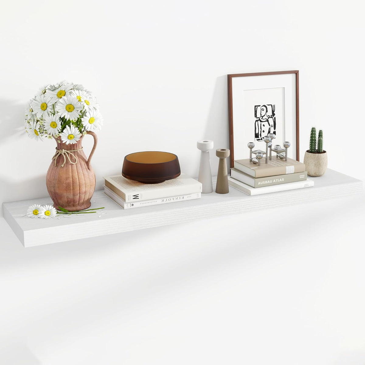 48 Inch Floating Shelves, 12 Inch Deep Floating Shelves for Wall, Floating Shelf with Invisible