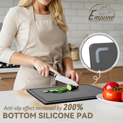 Empune Plastic Cutting Board Set, Recycled Plastic Cutting Boards for Kitchen (Set of 3)