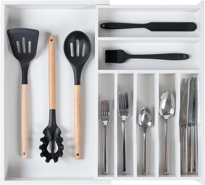 Premium Silverware, Flatware and Utensil Organizer for Kitchen Drawers, Food-Safe Contract Grade