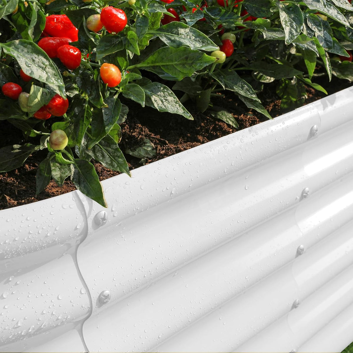 Land Guard 18“ Tall 4×2ft Galvanized Raised Garden Bed Kit, Galvanized Planter Garden Boxes