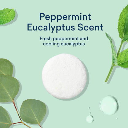 BLUELAND Toilet Bowl Cleaner Tablets, Starter Set, 14 Count with Tin, Peppermint Eucalyptus