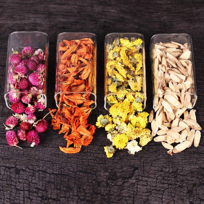 10 Pcs Glass Spice Jars - 8oz Empty Square Spice Storage Containers With Bamboo Airtight Lid and