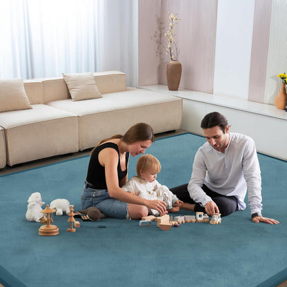 Baby Play Mat for Floor Tummy Time Mat Nursery Muscle Area Playroom Rug Tatami 79"x138" Memory Foam