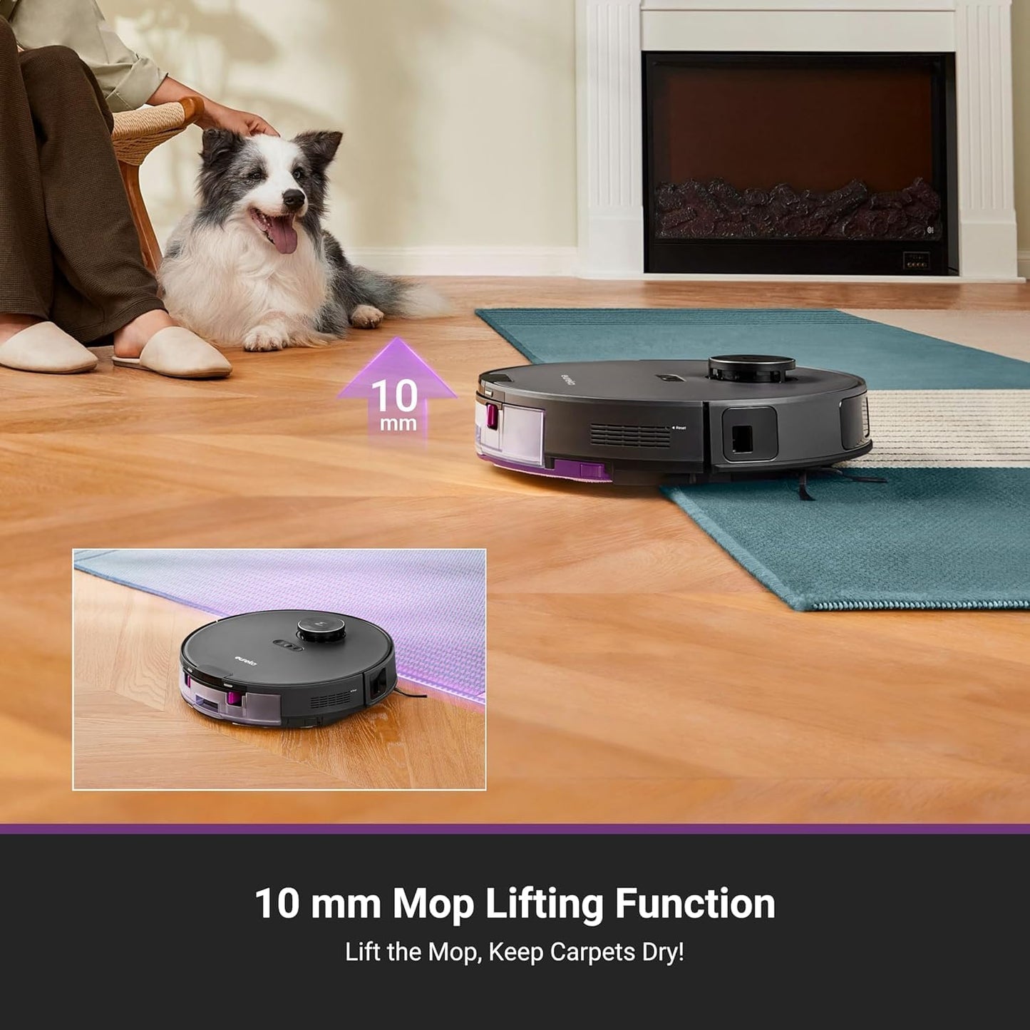Eureka E20 Plus Robot Vacuum and Mop Combo, Robot Vacuum Cleaner with Bagless Self Emptying