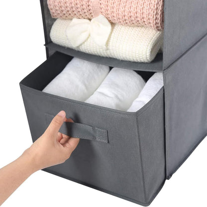 MAX Houser Hanging Shelf Closet Storage Organizer Removable Drawers ，Hanging Storage Organizer