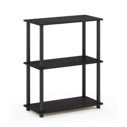 Furinno TURN-N-TUBE Storage Shelves, 3-Tier Book Shelf, Corner Shelf, Toolless Open Shelves, for