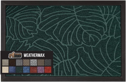 GORILLA GRIP 100% Waterproof All-Season WeatherMax Doormat, 60x24, US Designed Natural Rubber