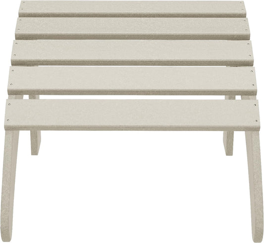 WestinTrends Outdoor Ottoman, Patio Adirondack Ottoman Foot Rest, All Weather Poly Lumber Folding