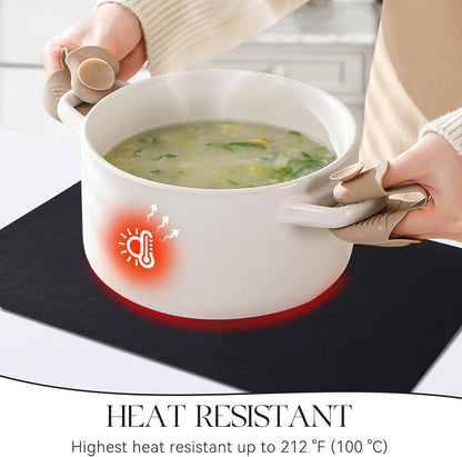 MOSAYT Vinyl Placemats Set of 4-12 X 17 Inch - Faux Leather 100% Waterproof Oil-Proof Wipeable PU