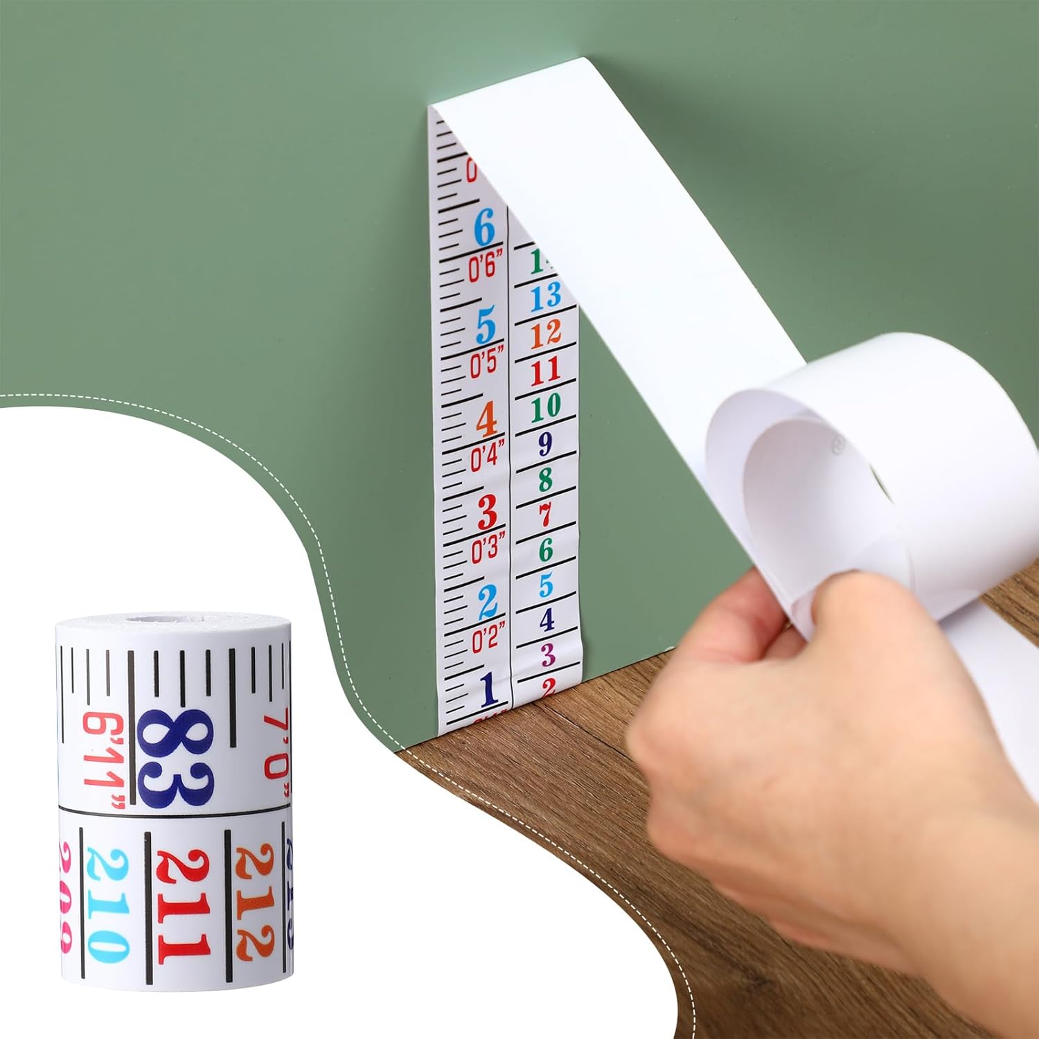 Tatuo Growth Chart Wall Labels Height Indicator Tape Ruler Growth Chart Decor Height Indicator