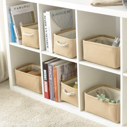 TheWarmHome Storage Basket for Organizing - Small 6 Pack 11.8x7.8x5.2 inch Fabric Storage Cubes