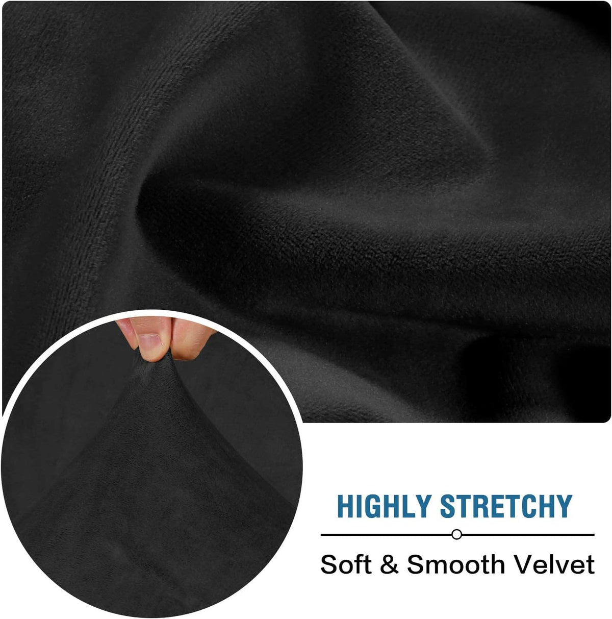 H.VERSAILTEX Velvet Stretch Couch Cushion Cover Plush Cushion Slipcover for Chair Loveseat Sofa
