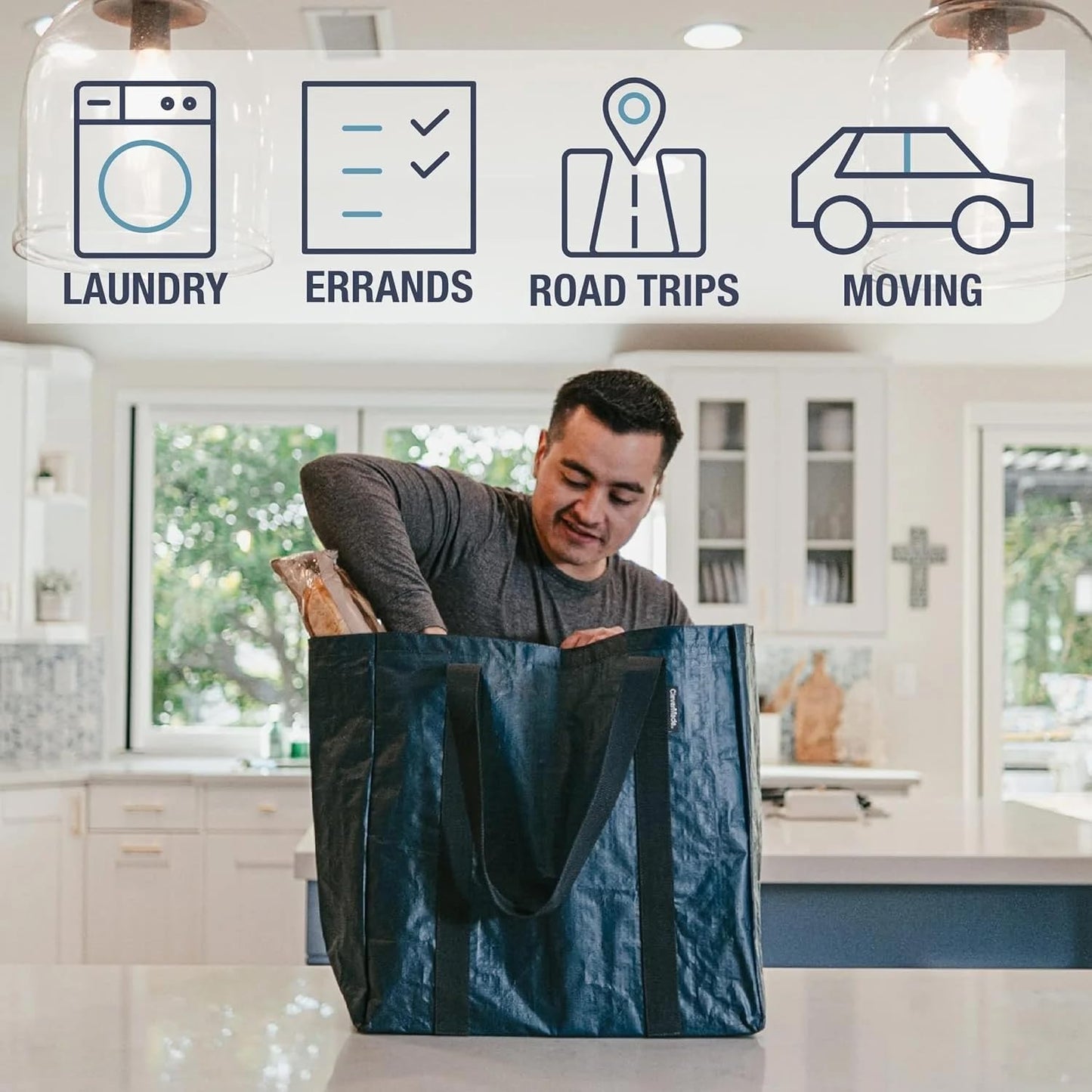CleverMade Under Bed Storage Bag - Collapsible Storage for Shoes and Clothes Easy Use - Heavy Duty