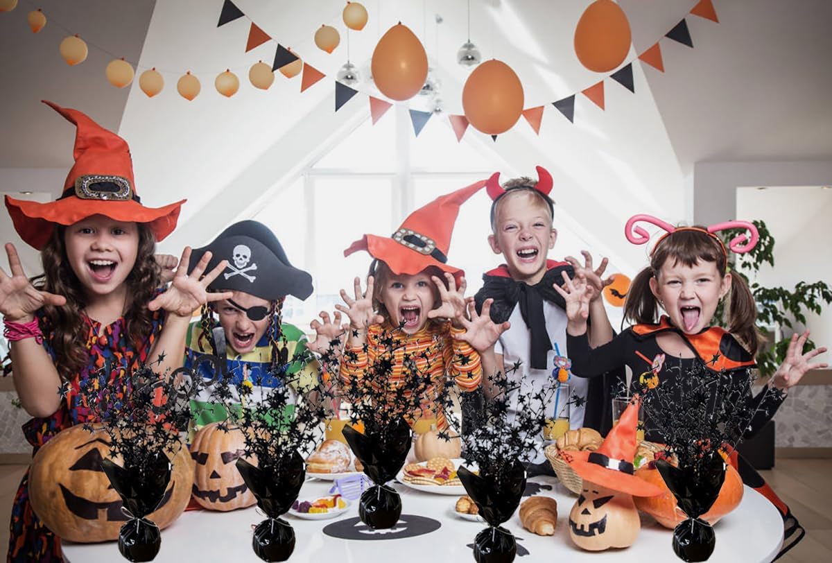 6 Pack Halloween Decoration Indoor Metallic Foil Spray Centerpiece Star Table Decoration Burst