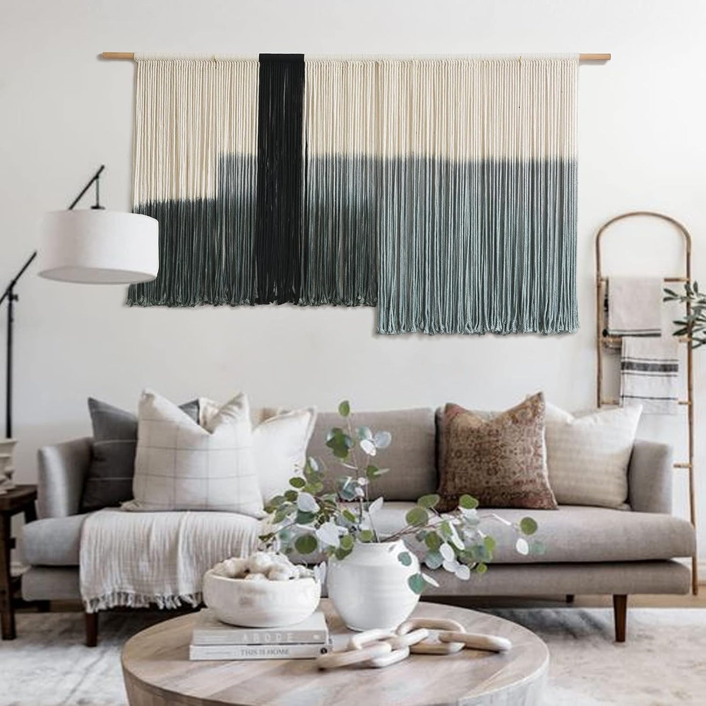 Macrame Wall Hanging Large Dip Dye Tapestry Fiber Wall Art Boho Living Room Bedroom Macrame Wall