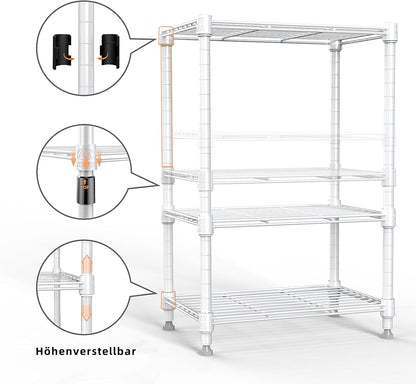 450 lbs Wire Storage Shelving 3-Tier Utility Shelving Unit Steel Organizer Wire Rack for