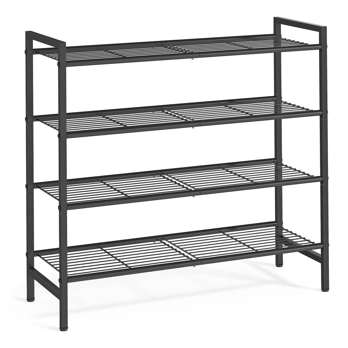 SONGMICS Metal Shoe Rack, Free Standing Shoe Organizer for Entryway Closet Garage Small Spaces