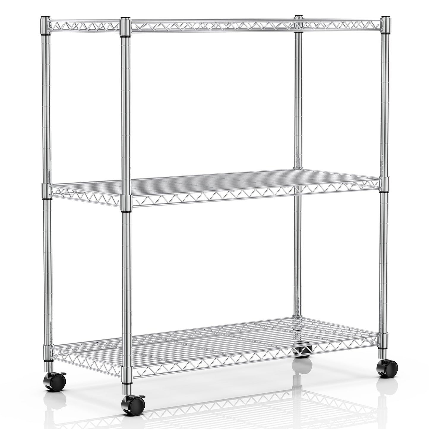 Simple Deluxe 3-Tier Storage Shelves, 750 Lbs Loading Capacity, 24.02" W x 13.78" D x 29.92" H