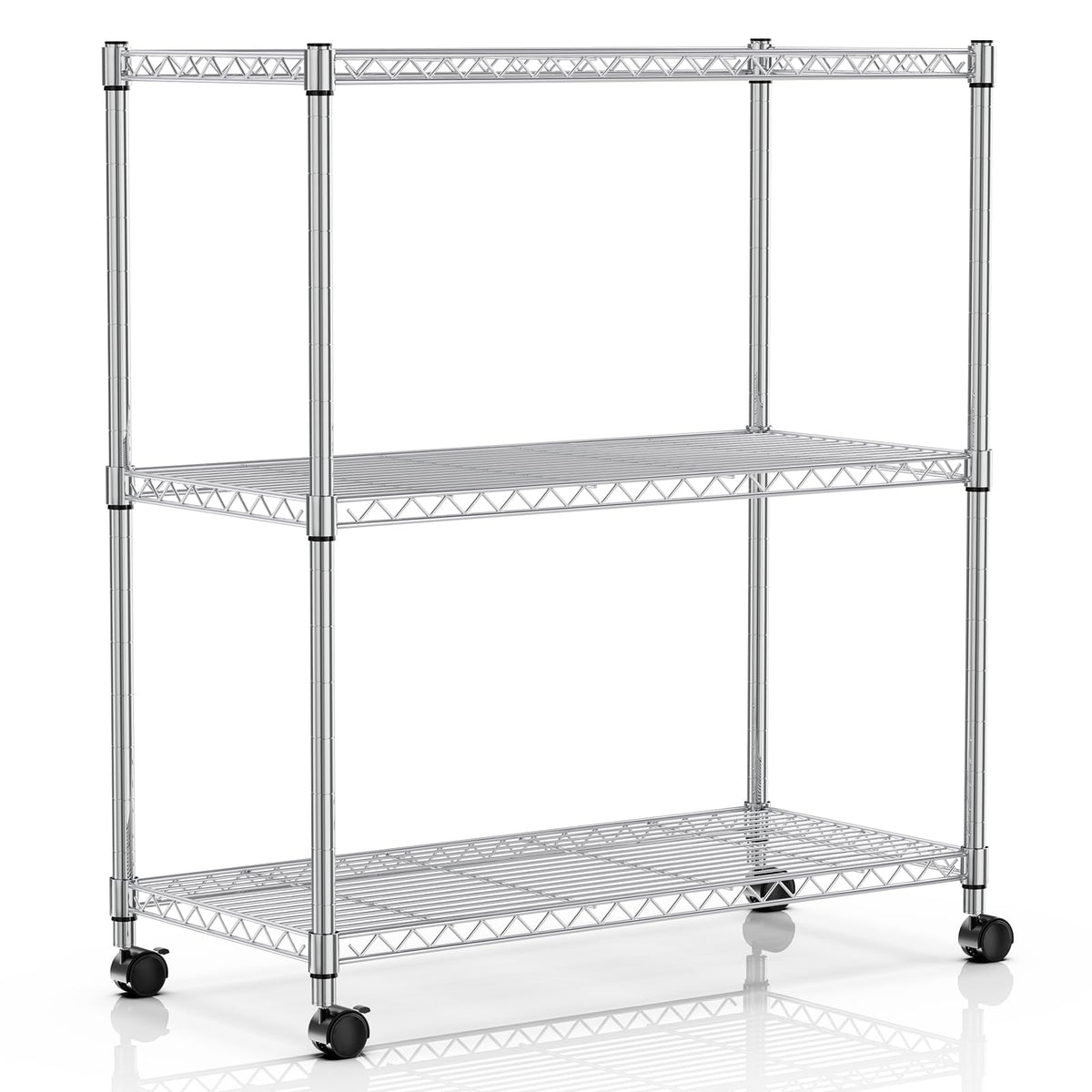 Simple Deluxe 3-Tier Storage Shelves, 750 Lbs Loading Capacity, 24.02" W x 13.78" D x 29.92" H