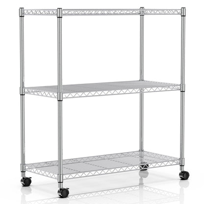 Simple Deluxe 3-Tier Storage Shelves, 750 Lbs Loading Capacity, 24.02" W x 13.78" D x 29.92" H