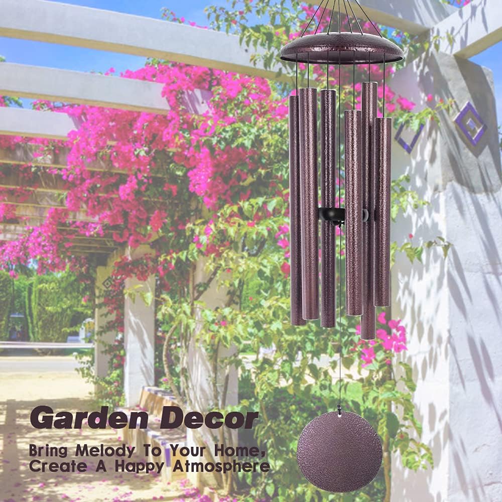 ASTARIN Wind Chimes, 36 Inch Large Metal Outdoor Chimes with 6 Tubes, Deep Tone, Tuned for Garden