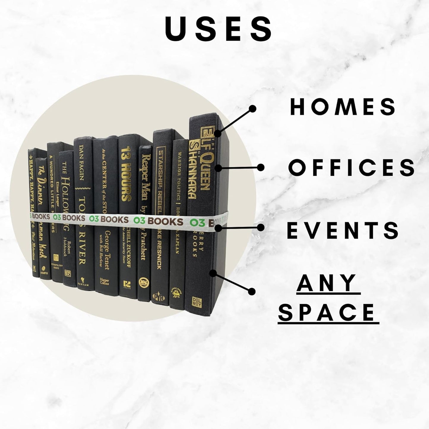 Curated Decorative Books Hardcover Décor Books for Home Décor, Choose Color, Interior Design