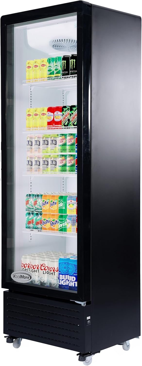 KoolMore KM-MDR-1GD-10C 23 in. One Glass Door Commercial Display Merchandiser Refrigerator Cooler