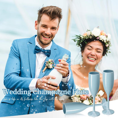 XUWAIDSGN Acrylic Champagne Flutes Toasting Glasses Unbreakable Mimosa Bar Reusable Wine Glasses