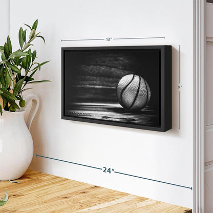 ElephantStock Basketball Wall Art - Horizontal Framed Canvas - 1-Piece Hallway Wall Decor