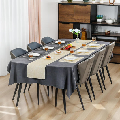 Myir JUN Placemats Dual Sided, Faux Leather Place Mats Set of 8 Indoor Placemats for Dining Table