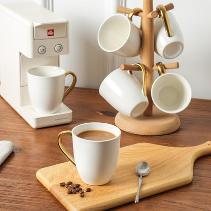 vicrays Coffee Mug Set, 11 Ounce, Set of 6, Ceramic Mug for Men, Women, Unique Glazed Mugs with