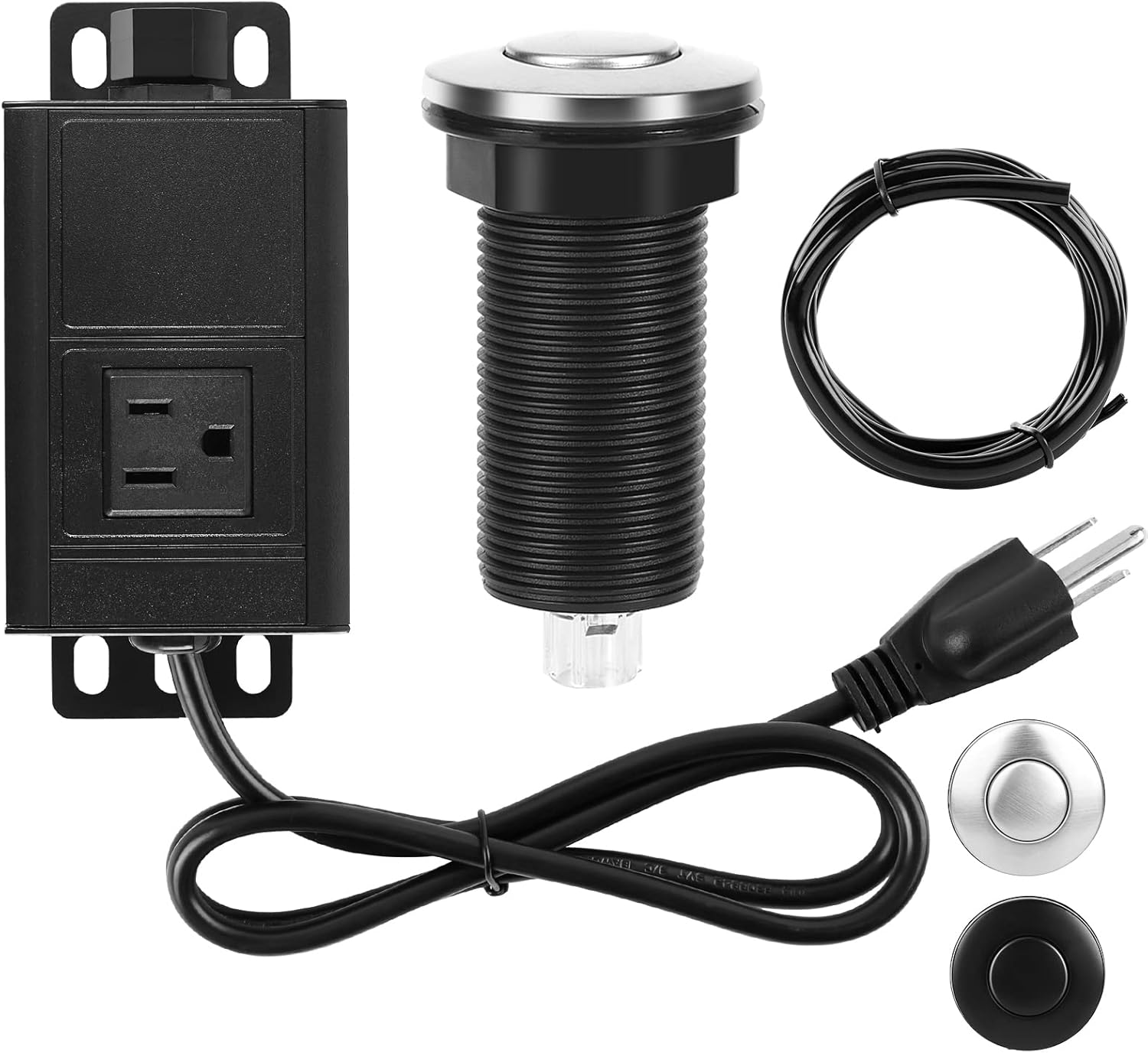 Air Switch Kit for Garbage Disposal, UL Listed Sink Top Air Switch for Food Waste Disposal, 3.58”
