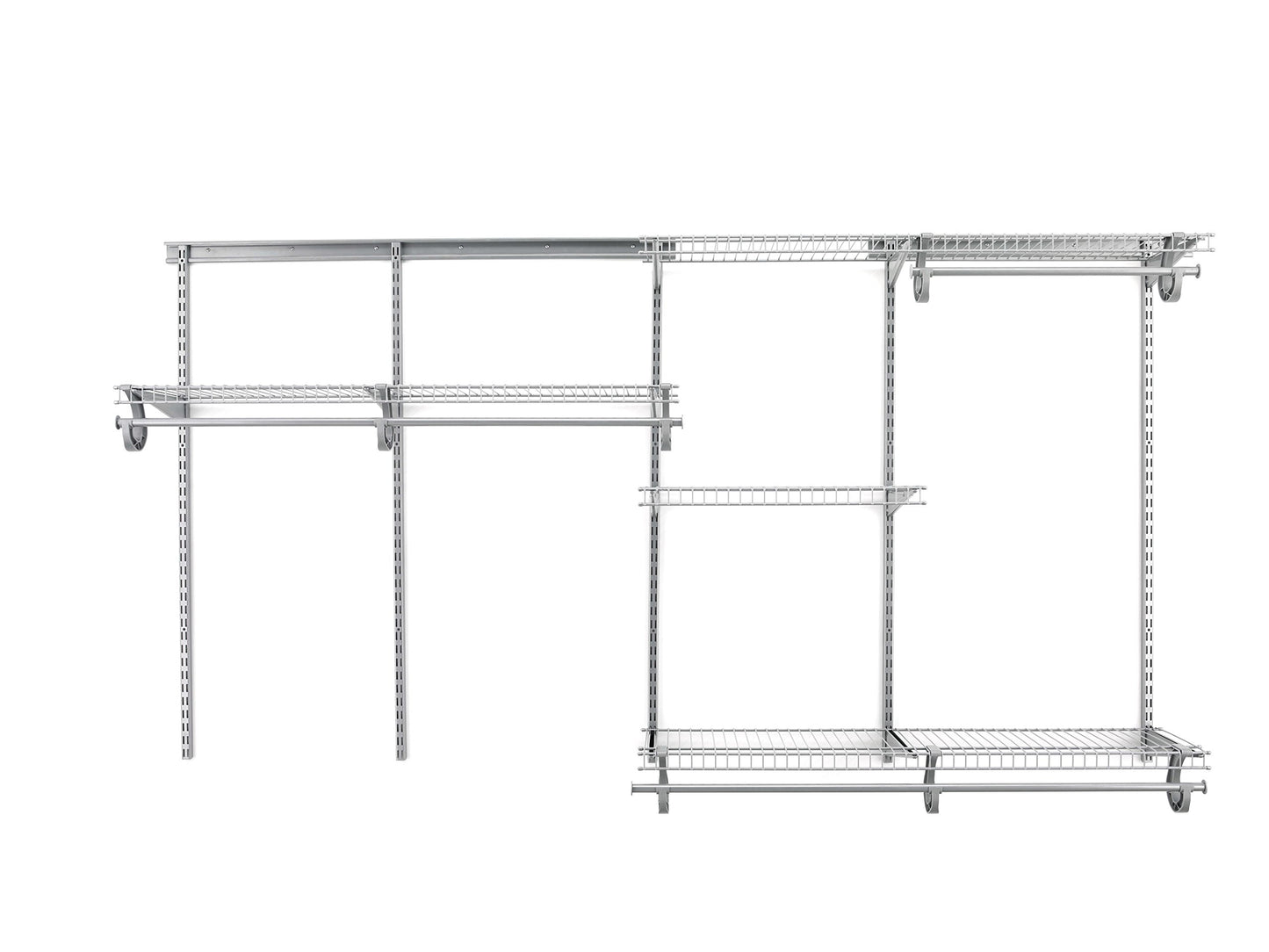 ClosetMaid ShelfTrack Wire Closet Organizer System, Adjustable from 5 to 8 Ft., With Shelves