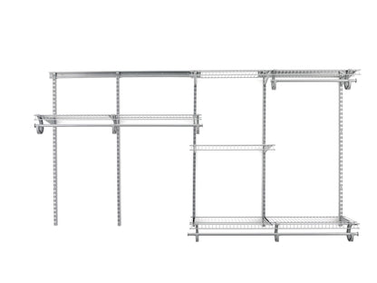 ClosetMaid ShelfTrack Wire Closet Organizer System, Adjustable from 5 to 8 Ft., With Shelves