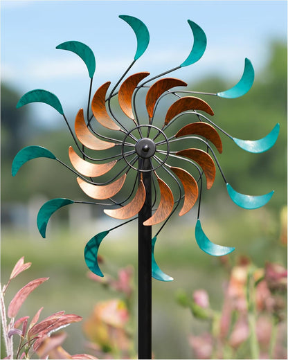 Wind Spinners Outdoor - Metal Windmill for Yard and Garden, Kinetic Wind Sculptures with Stake