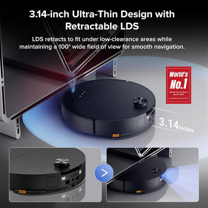 roborock Saros 10 Robot Vacuum and Mop, 22,000Pa Suction, AI Obstacle Avoidance, 3.14-inch Ultra