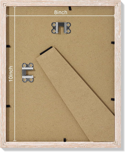 Vittanly 8x10 Picture Frames Set of 9, Shatter Resistant Plexiglass, Display 5x7 Pictures with Mat