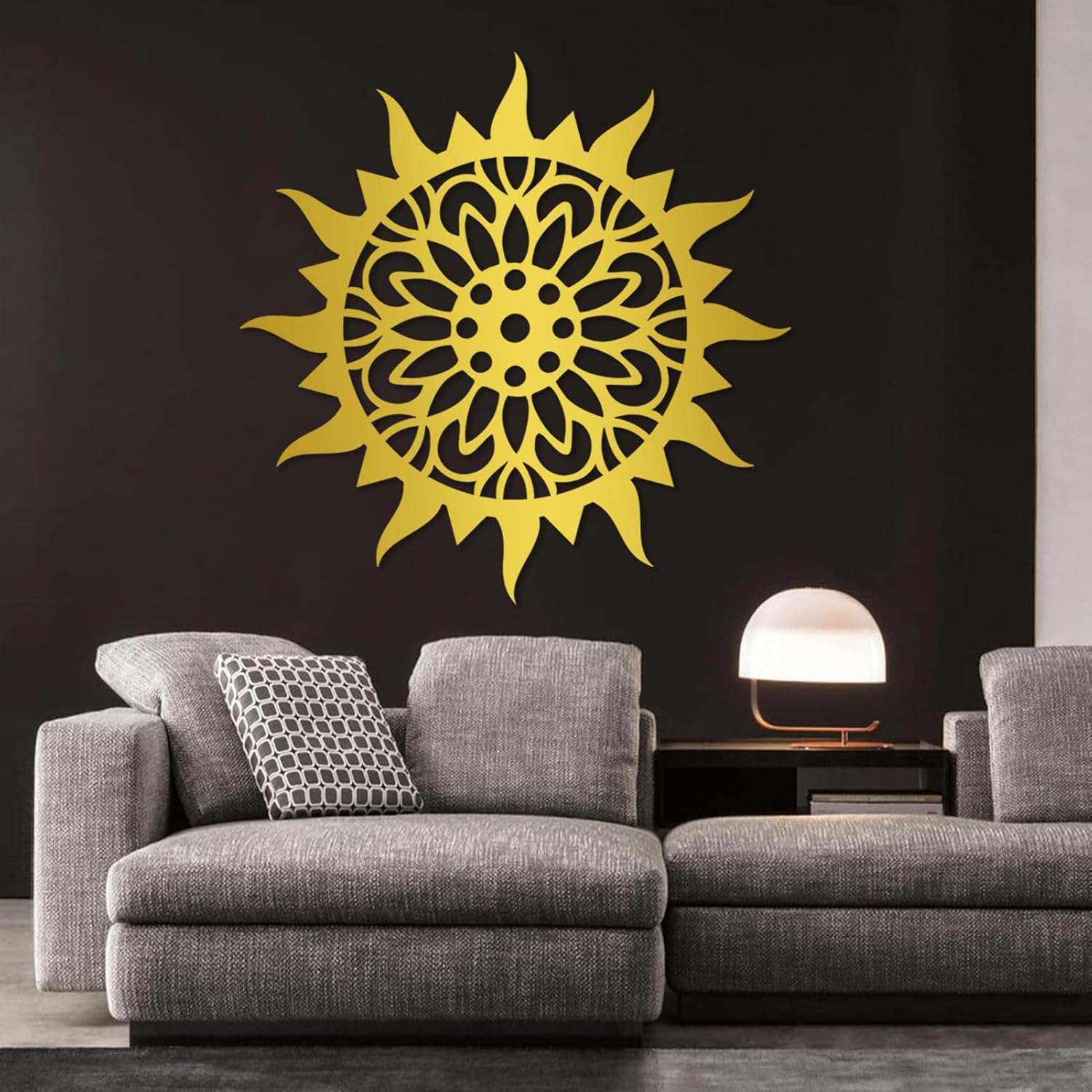 Sunburst Metal Wall Decor - Metal Sun Flower Wall Art, Outdoor Sun Wall Art, Sunburst Home Decor